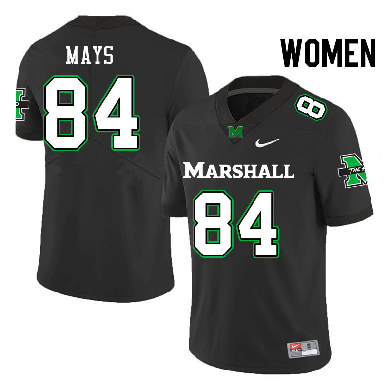 Women #84 Antwaan Mays Marshall Thundering Herd College Football Jerseys Stitched Sale-Black - Click Image to Close